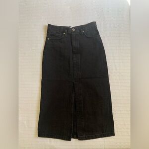 Mango denim midi skirt